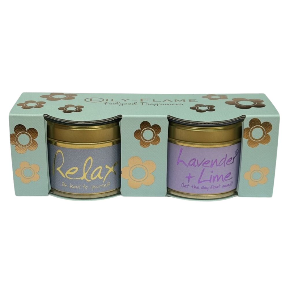 Lily-Flame Scented Candle Mini Duo Perfect Gift Set Relaxing