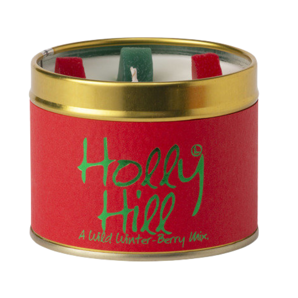 Lily-Flame Scented Candle Tin Perfect Gift Holly Hill