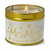Lily-Flame Scented Candle Tin Perfect Gift MR & MRS WEDDING
