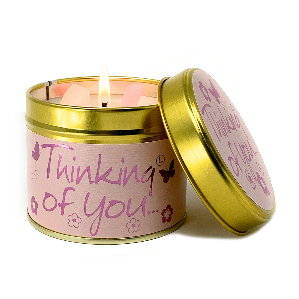 Lily-Flame Scented Candle Tin Perfect Gift THINKING OF YOU