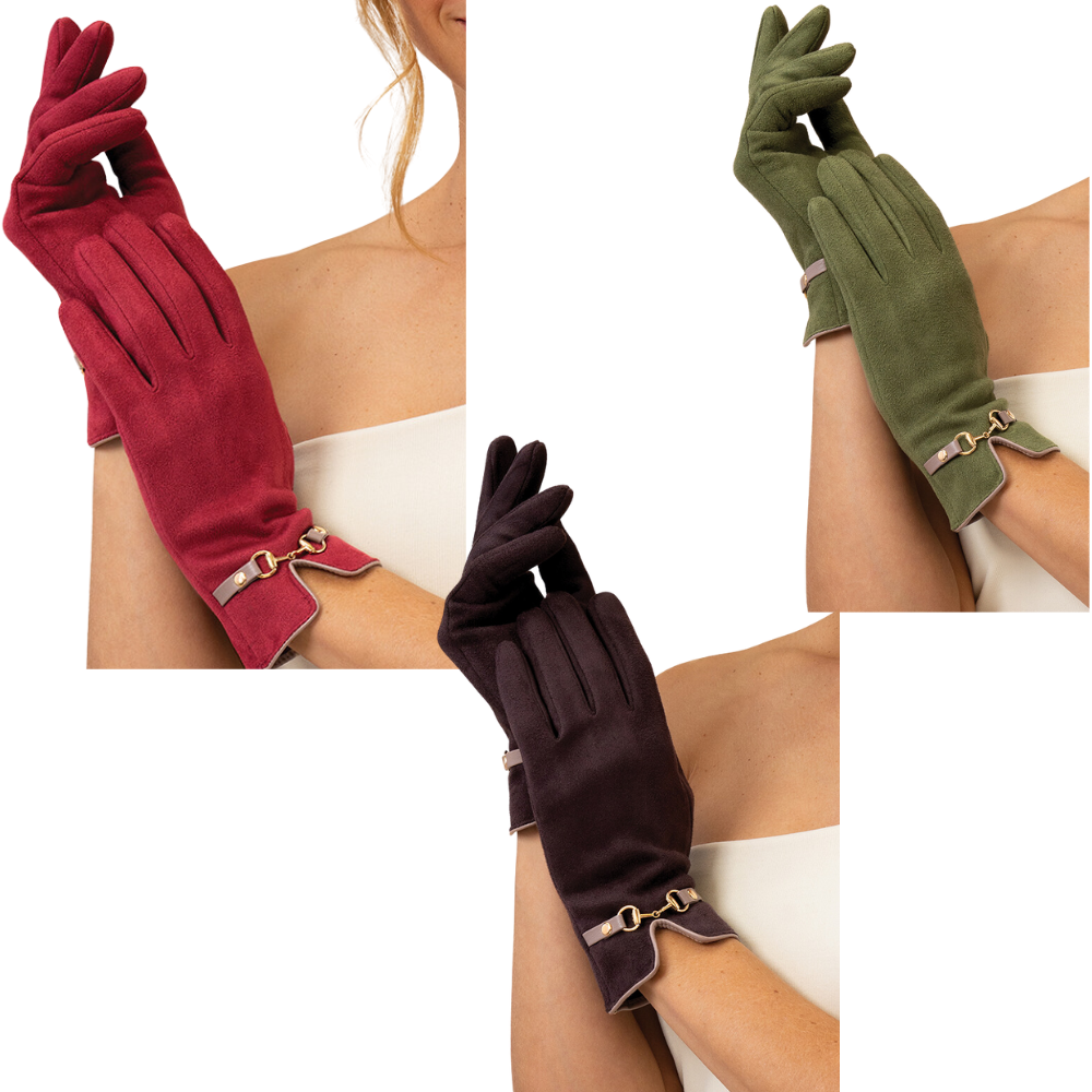 Ladies Kylie Faux Suede Gloves Perfect Gift by Powder Design AW23