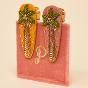 Ladies Jewelled Hair Clips Palm Tree Pack Of 2 By Powder Design JEW38