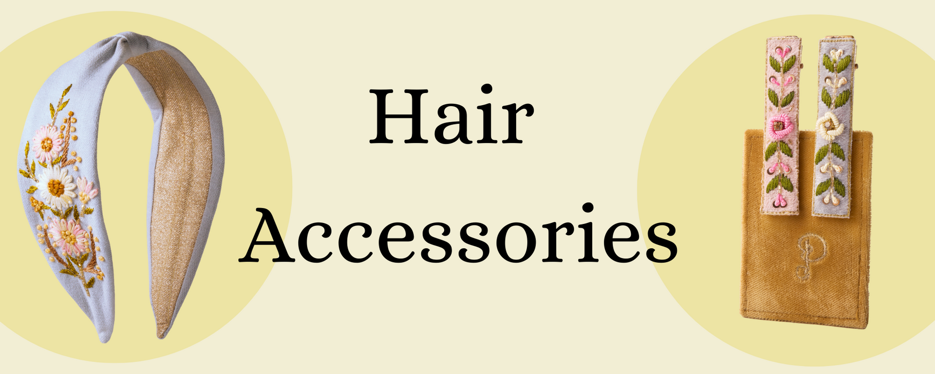 Hair Accessories - Powder Headbands, Scrunchies, Hair Clars and Hair Clips.