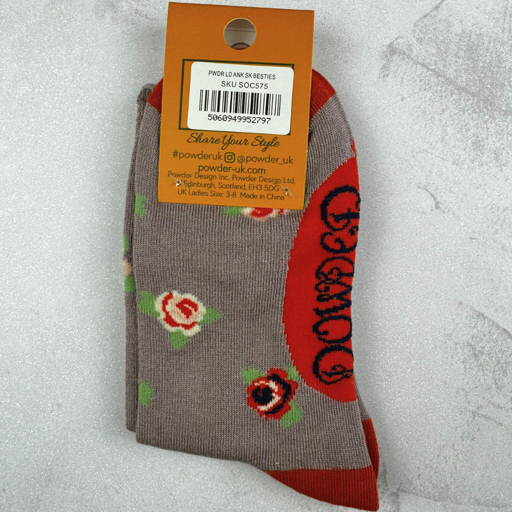 Ladies Bamboo Bestie Ankle Sock Perfect Gift By Powder SOC575