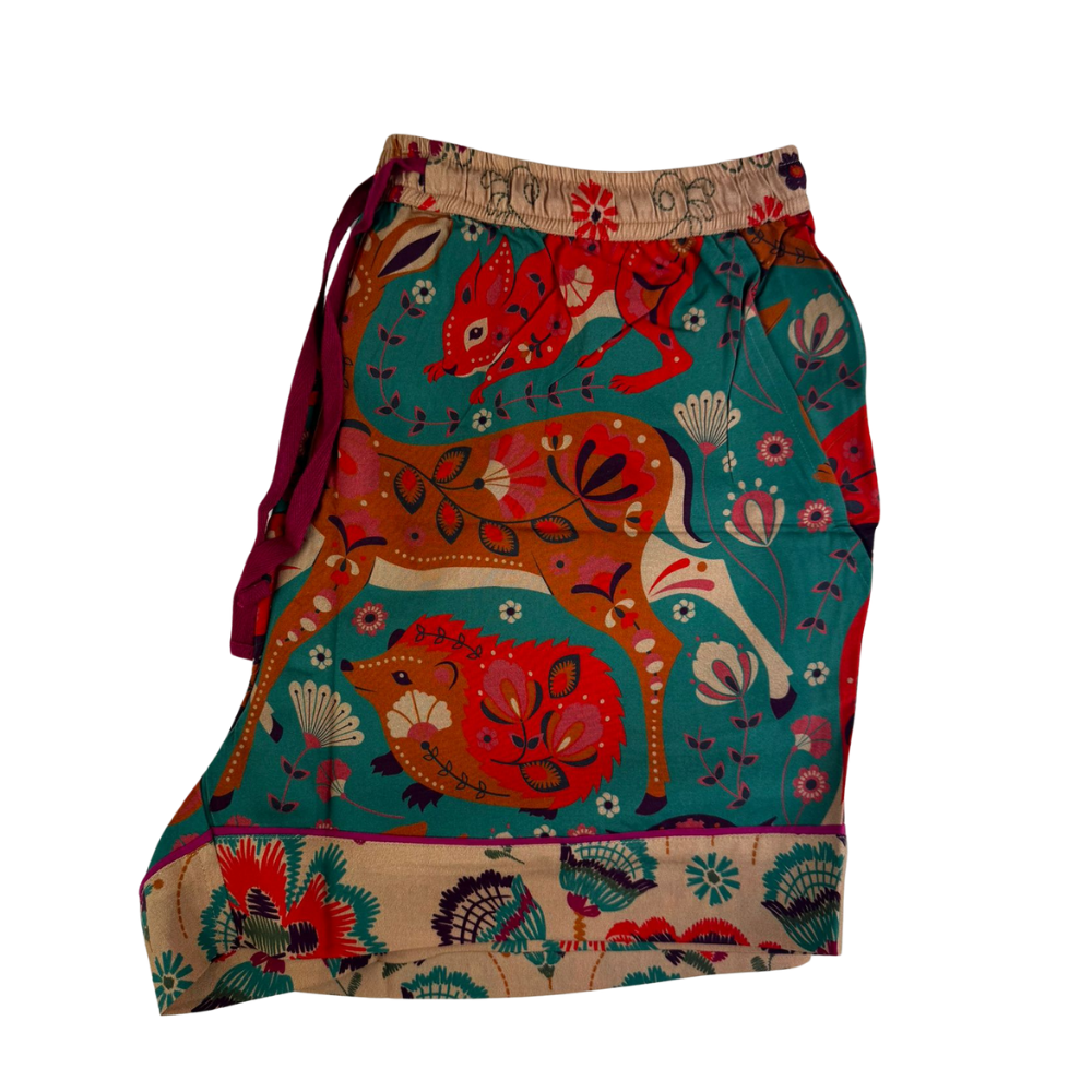 Ladies Super Soft Folk Art Friends Pyjamas Perfect Gift by Powder Design AW23