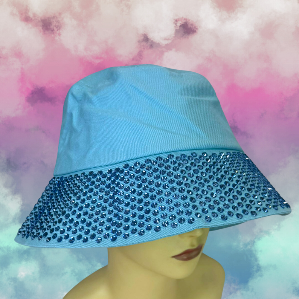 Bucket Hat for Women with a Bling Brim in 5 different colours perfect for festivals or the beach