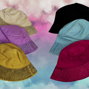 Bucket Hat for Women with a Bling Brim in 5 different colours perfect for festivals or the beach