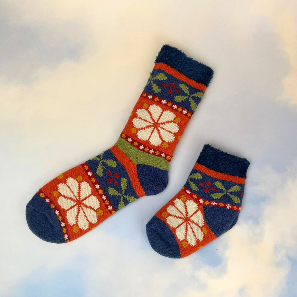 Kids Fair Isle Cosy Ankle Socks Perfect Gift By Powder AW23