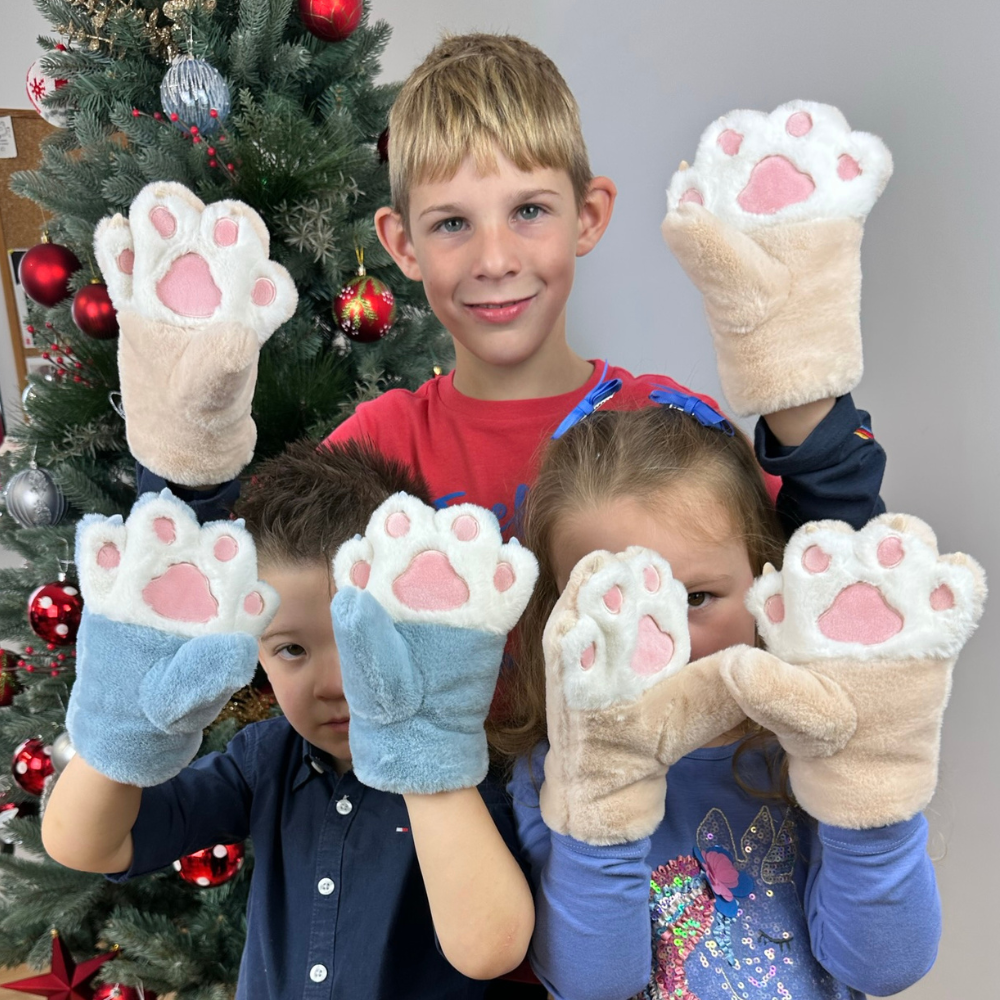 Kids Fluffy Mittens Perfect Gift by Powder Design AW23