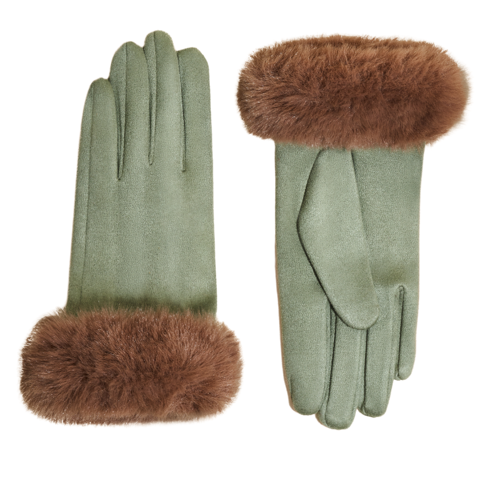 Ladies Bettina Faux Suede Gloves Perfect Gift By Powder Design AW25