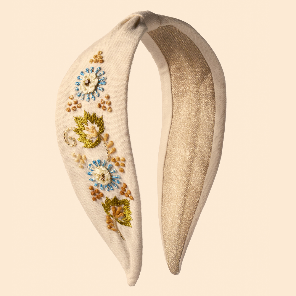 Ladies Embroidered Perfect Posie Headband Perfect Gift by Powder Design SS25