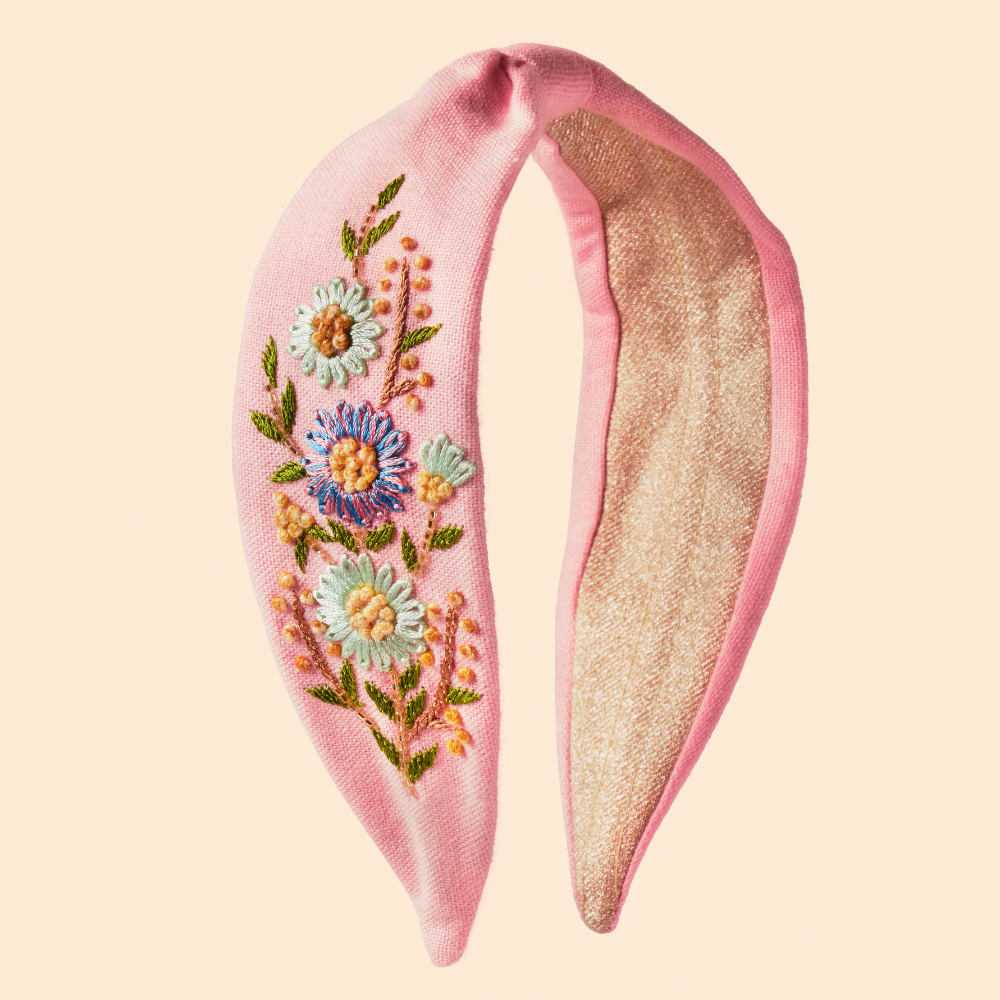 Ladies Embroidered Perfect Posie Headband Perfect Gift by Powder Design SS25