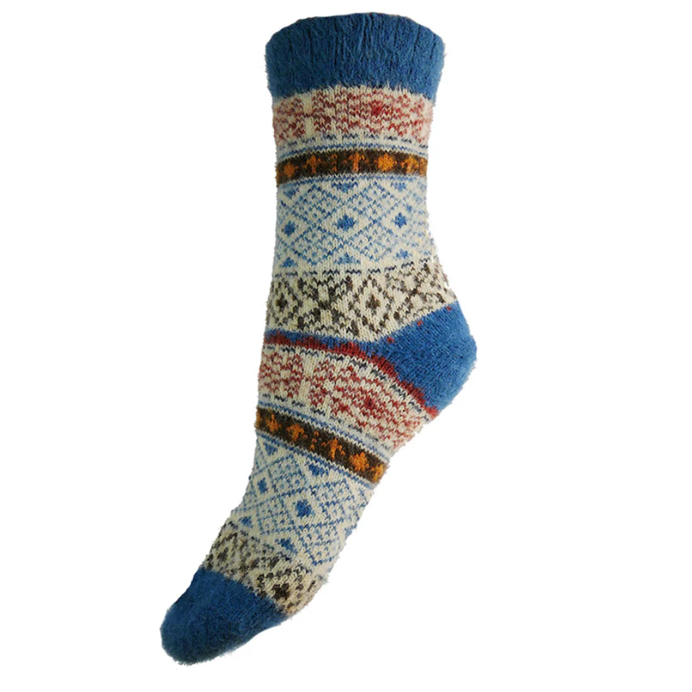 Ladies Scandi Patterned Soft Wool Blend Socks Perfect Gift By Gemjar Formerly Joya