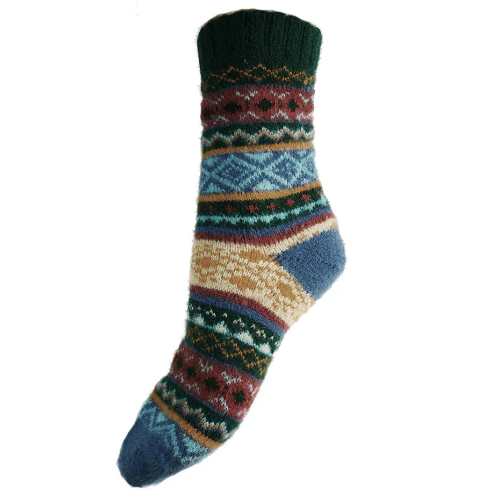 Ladies Scandi Patterned Soft Wool Blend Socks Perfect Gift By Gemjar Formerly Joya