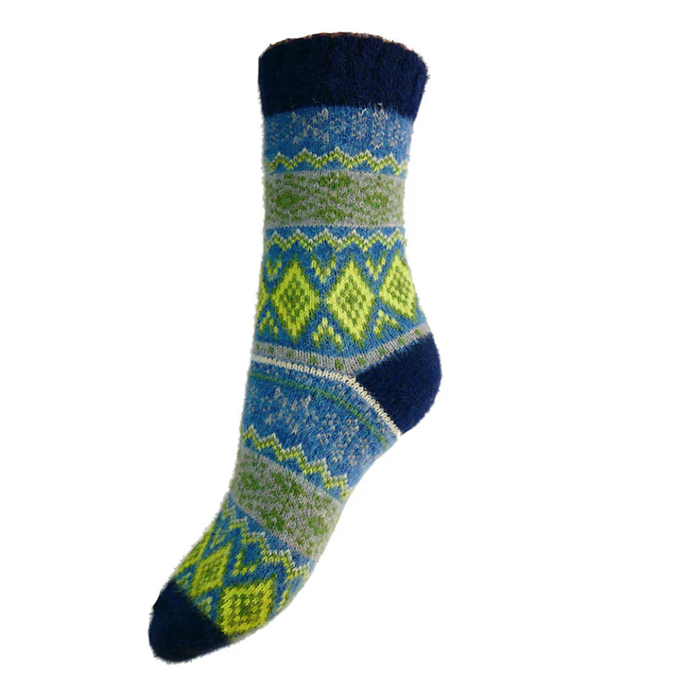 Ladies Scandi Patterned Soft Wool Blend Socks Perfect Gift By Gemjar Formerly Joya