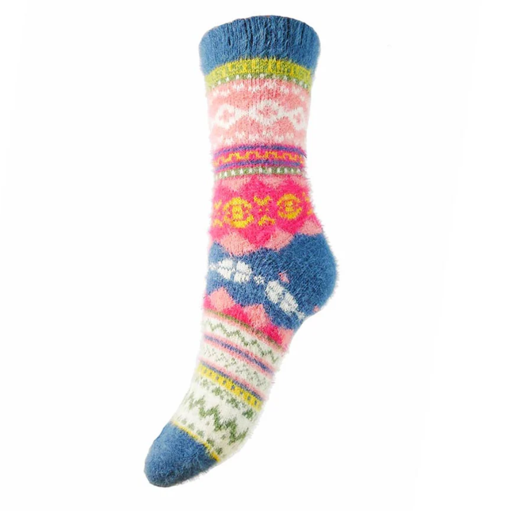 Ladies Scandi Patterned Soft Wool Blend Socks Perfect Gift By Gemjar