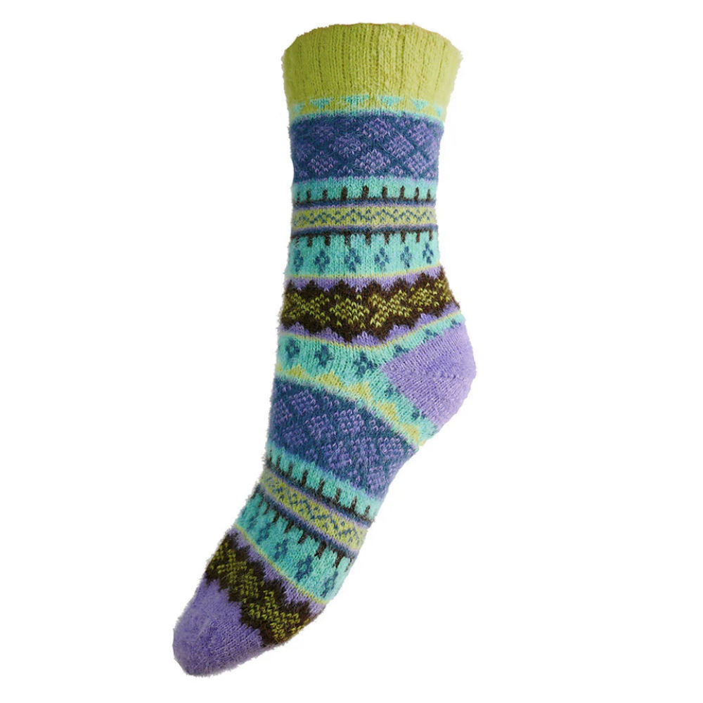 Ladies Scandi Patterned Soft Wool Blend Socks Perfect Gift By Gemjar