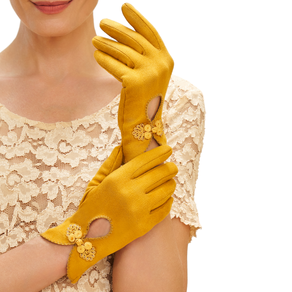 Ladies Suki Faux Suede Gloves Perfect Gift by Powder Design AW25