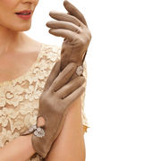 Ladies Suki Faux Suede Gloves Perfect Gift by Powder Design AW25