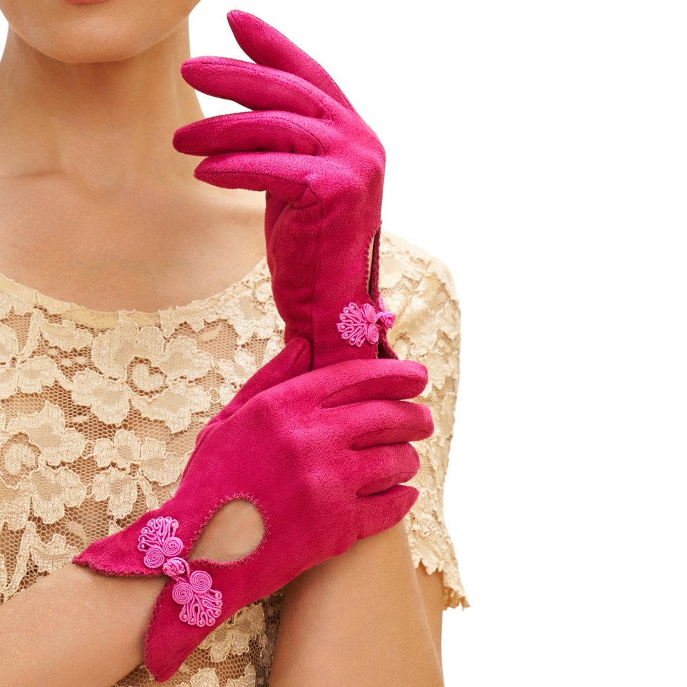 Ladies Suki Faux Suede Gloves Perfect Gift by Powder Design AW25