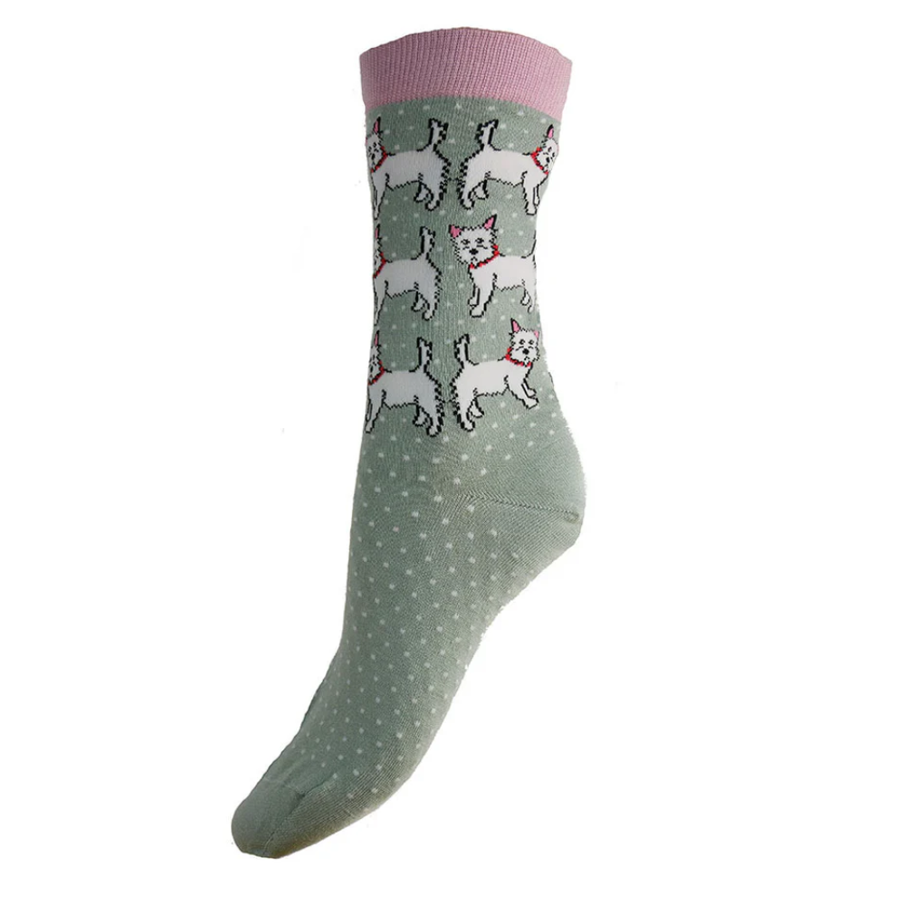 Ladies Westie Bamboo Socks Perfect Gift By Gemjar