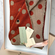 Ladies Reversible Small Spotty Patterned Scarf By Alex Max SP2652