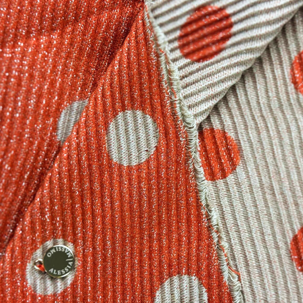 Ladies Reversible Small Spotty Patterned Scarf By Alex Max SP2652