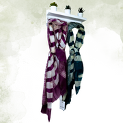 Ladies Smooth Wool Stripy Scarf by Alex Max SP1600