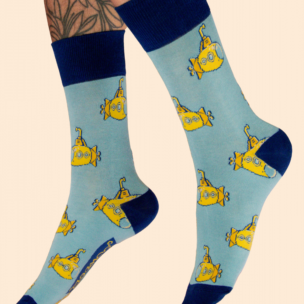 Men's Bamboo Ankle Yellow Submarine Perfect Gift by Powder Design SS25