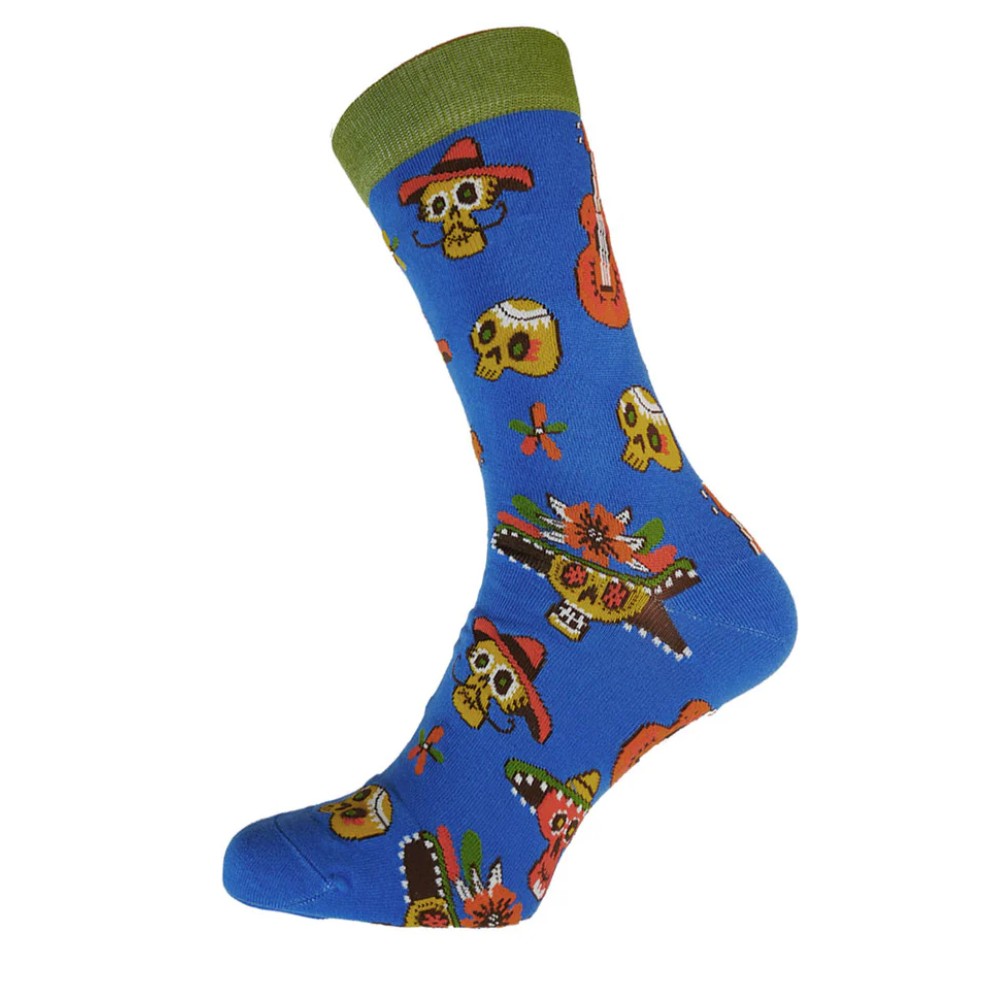 Men's Day Of The Dead Bamboo Socks Perfect Gift By Gemjar