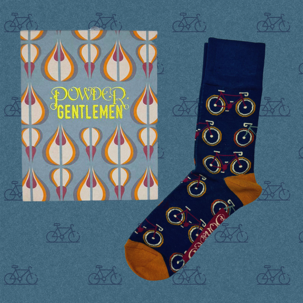 Men's Bamboo Mix Ankle Sock Commuter Bikes Perfect Gift by Powder Design AW23