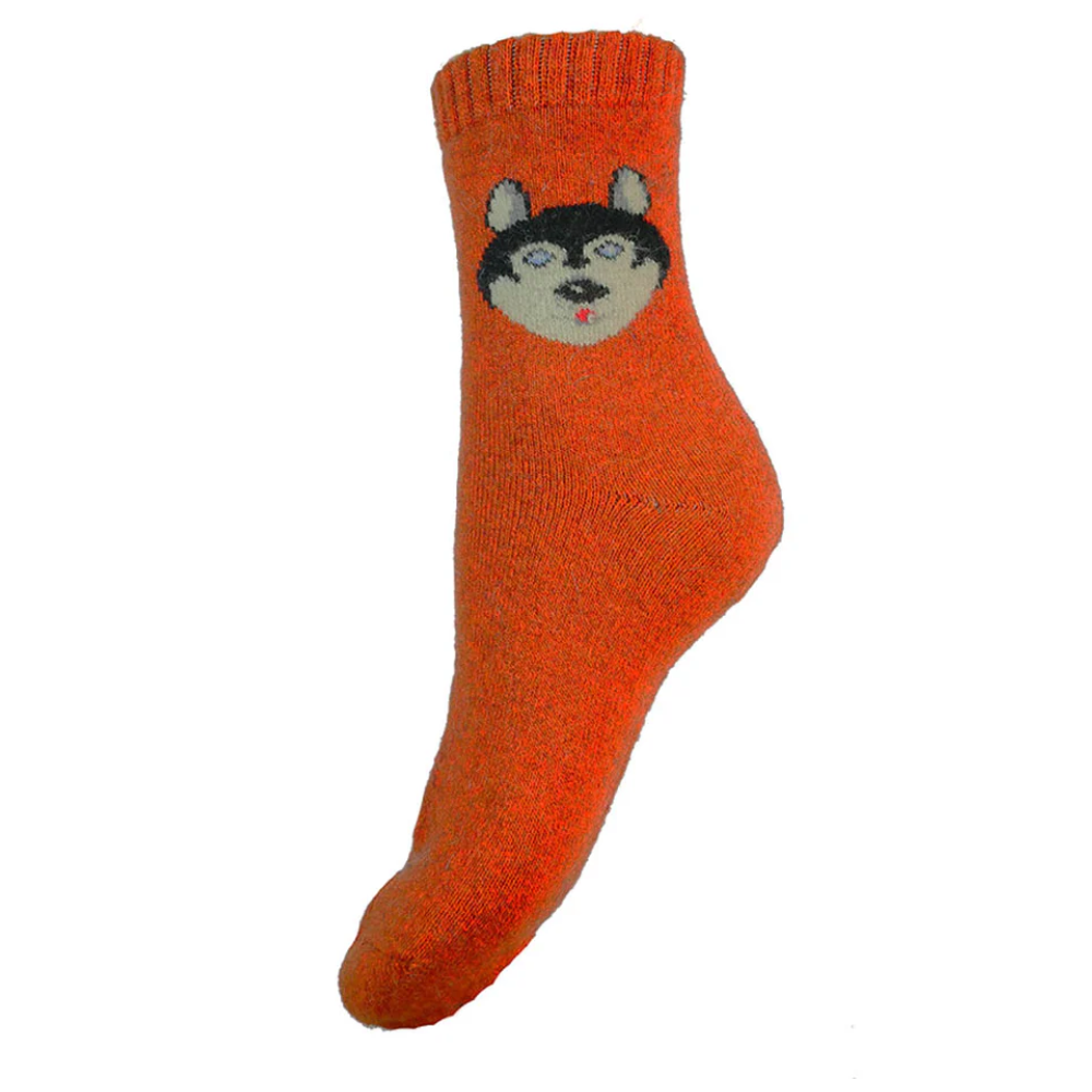 Dog Face Wool Blend Socks Perfect Gift By Gemjar