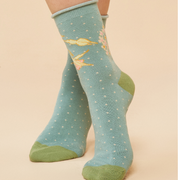 Ladies Bamboo Hummingbird Ankle Sock By Powder Design SOC654 SS24