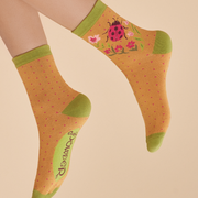 Ladies Bamboo Ladybird Ankle Sock By Powder Design SS24