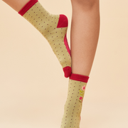 Ladies Bamboo Ladybird Ankle Sock By Powder Design SS24