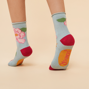 Ladies Bamboo Tropical Floral Ankle Sock By Powder Design SS24