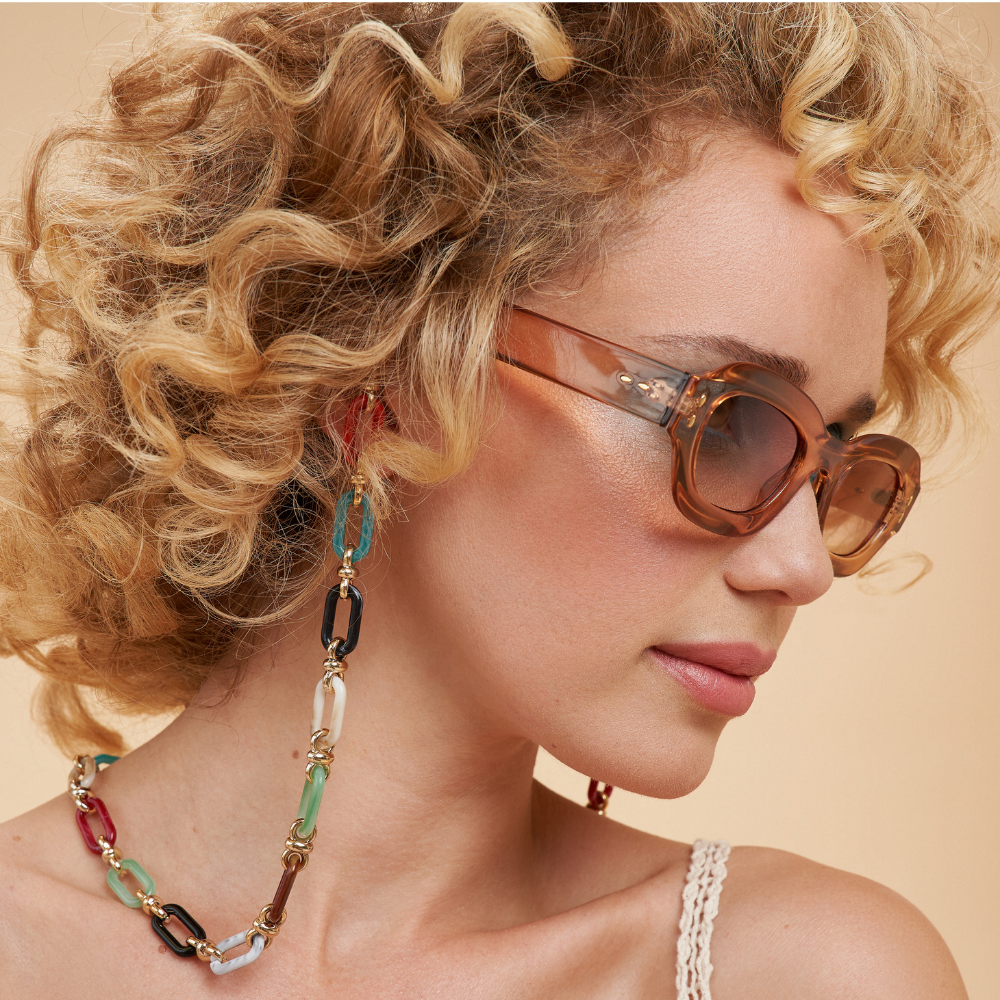 Ladies Rainbow Loop Sunglasses Chain By Powder Design SCH6 SS24