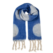 Ladies Big Bold Spot Cosy Scarf By Alex Max SP2102 - Blue