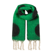 Ladies Big Bold Spot Cosy Scarf By Alex Max SP2102 - Green