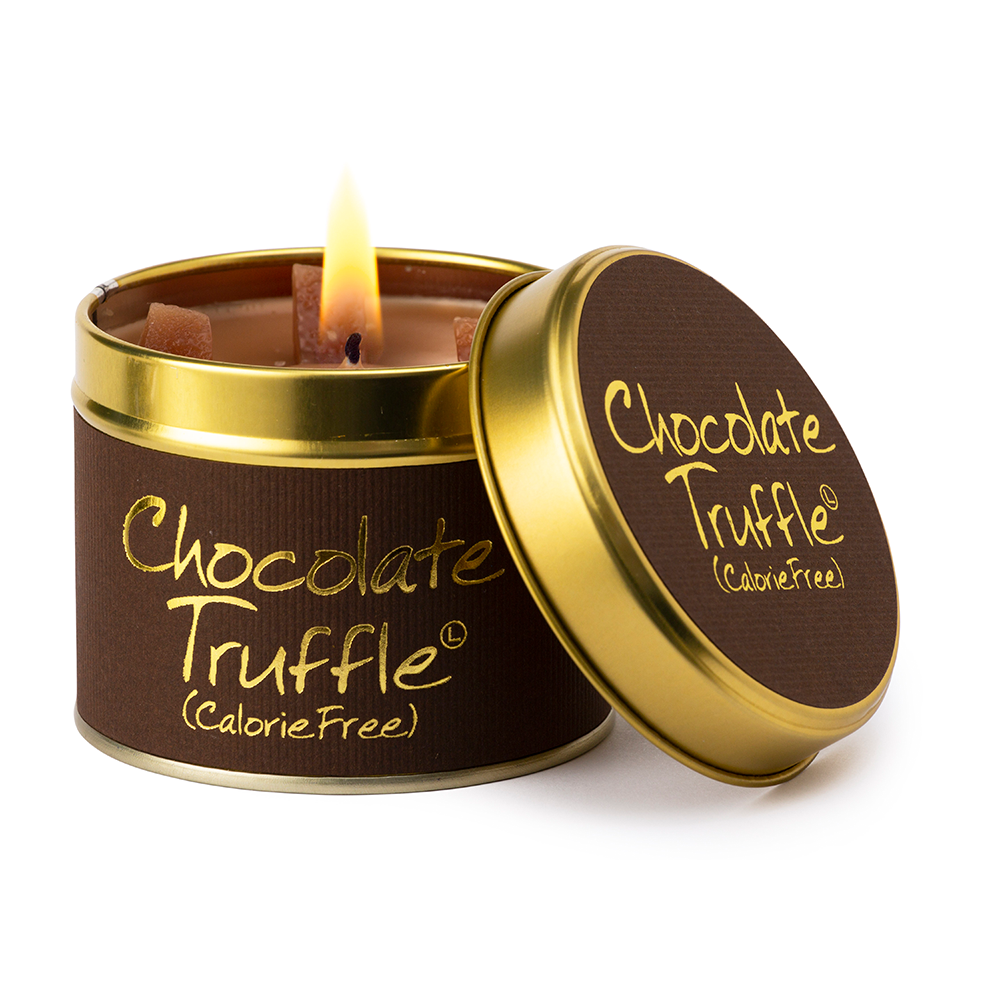 Lily-Flame Scented Candle Tin Perfect Gift CHOCOLATE TRUFFLE