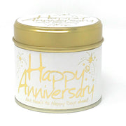 Lily-Flame Scented Candle Tin Perfect Gift HAPPY ANNIVERSARY