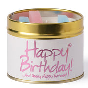 Lily-Flame Scented Candle Tin Perfect Gift HAPPY BIRTHDAY