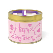 Lily-Flame Scented Candle Tin Perfect Gift HAPPY VALENTINE'S DAY