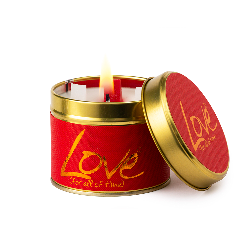 Lily-Flame Scented Candle Tin Perfect Gift LOVE