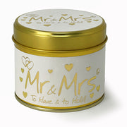 Lily-Flame Scented Candle Tin Perfect Gift MR & MRS WEDDING