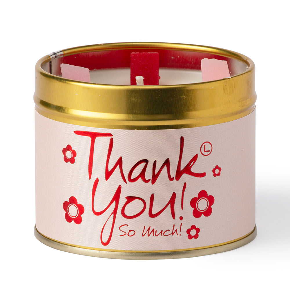 Lily-Flame Scented Candle Tin Perfect Gift THANK YOU