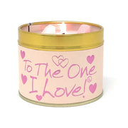 Lily-Flame Scented Candle Tin Perfect Gift TO THE ONE I LOVE