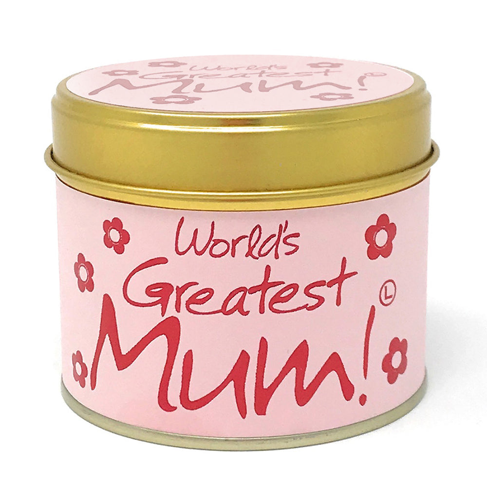 Lily-Flame Scented Candle Tin Perfect Gift WORLD'S GREATEST MUM