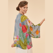 Ladies Kimono Jacket Tropical Flora & Fauna By Powder Design PKJ SS24