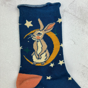Ladies Bamboo Mix Ankle Sock Bedtime Bunny Perfect Gift by Powder Design AW23